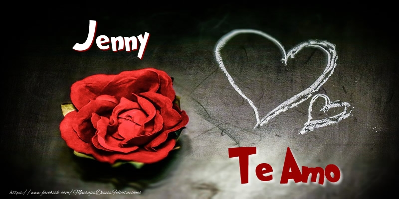 Felicitaciones de amor - Corazón & Rosas | Jenny Te Amo