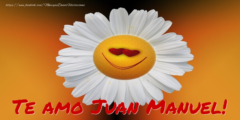 Felicitaciones de amor - Te amo Juan Manuel!