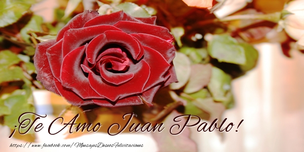 Felicitaciones de amor - Rosas | ¡Te Amo Juan Pablo!