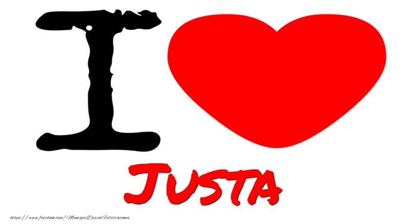 Felicitaciones de amor - Corazón | I Love Justa
