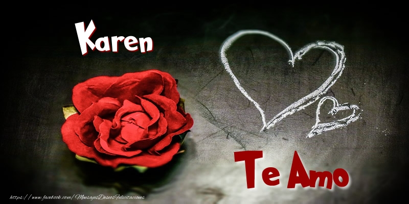 Felicitaciones de amor - Corazón & Rosas | Karen Te Amo