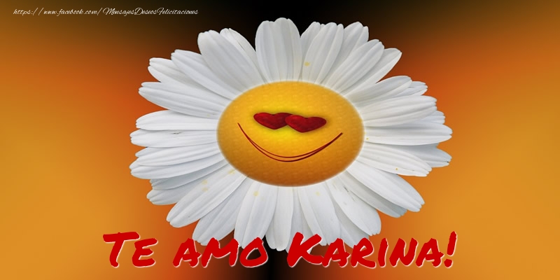 Felicitaciones de amor - Flores | Te amo Karina!