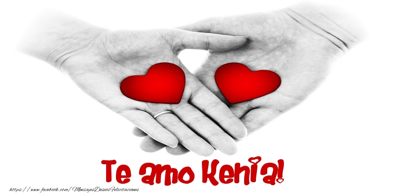 Felicitaciones de amor - Corazón | Te amo Kenia!