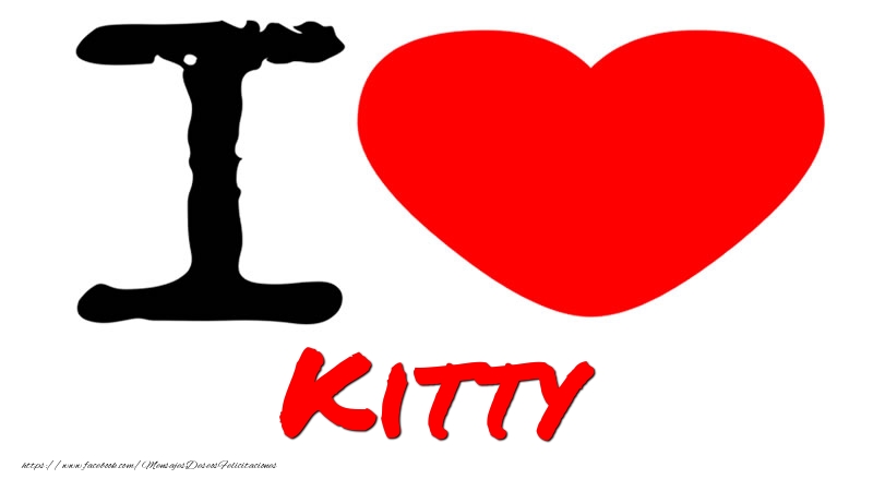 Felicitaciones de amor - Corazón | I Love Kitty