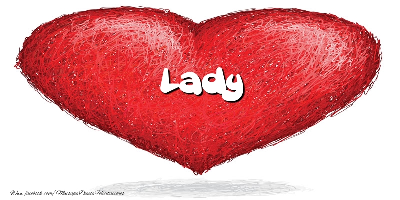 Felicitaciones de amor -  Lady en el corazón