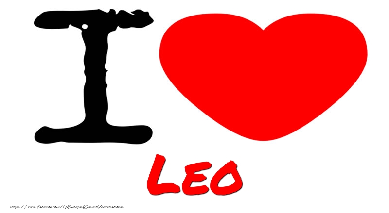 Felicitaciones de amor - Corazón | I Love Leo