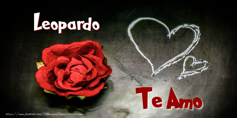 Felicitaciones de amor - Corazón & Rosas | Leopardo Te Amo