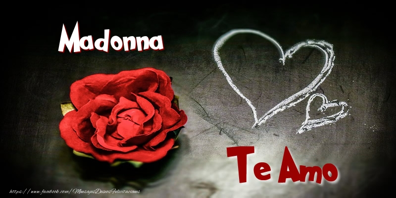 Felicitaciones de amor - Corazón & Rosas | Madonna Te Amo