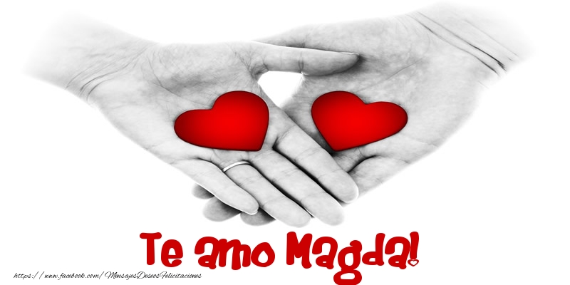 Felicitaciones de amor - Corazón | Te amo Magda!