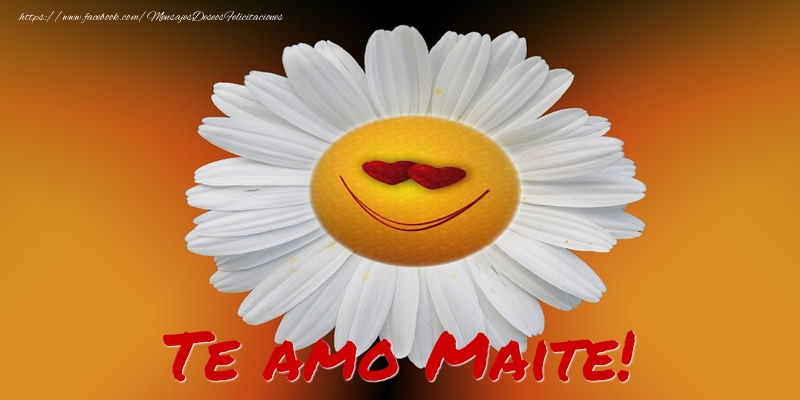 Felicitaciones de amor - Flores | Te amo Maite!