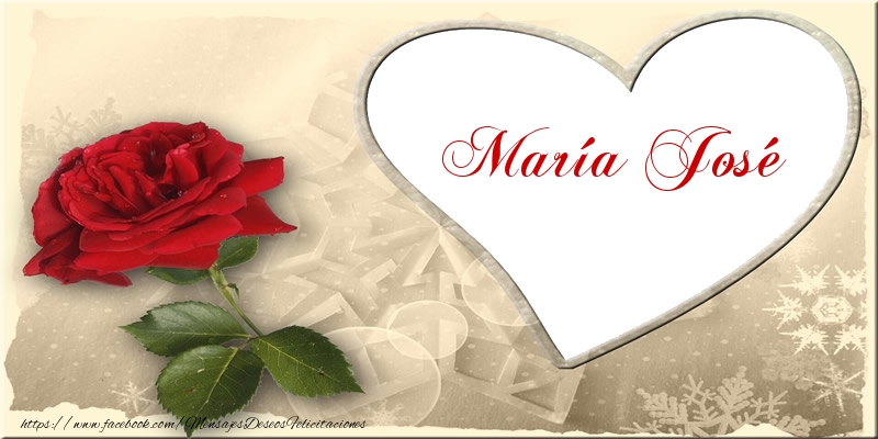 Felicitaciones de amor - Rosas | Love María José