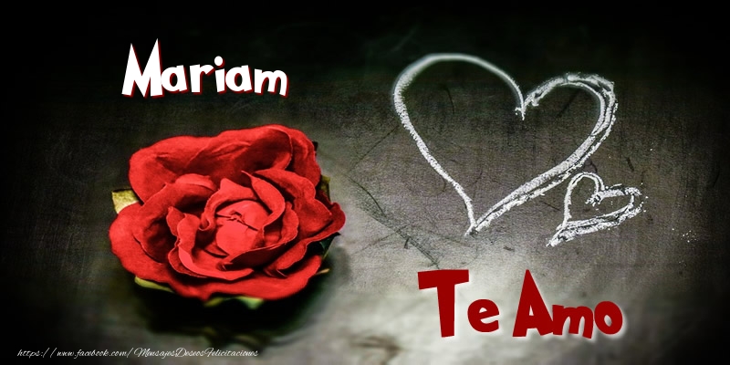 Felicitaciones de amor - Corazón & Rosas | Mariam Te Amo
