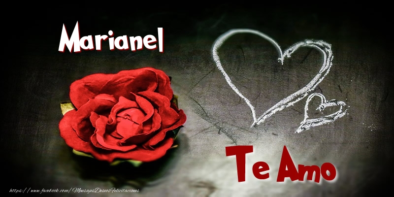 Felicitaciones de amor - Corazón & Rosas | Marianel Te Amo