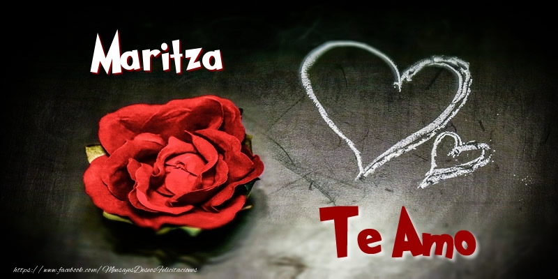 Felicitaciones de amor - Corazón & Rosas | Maritza Te Amo