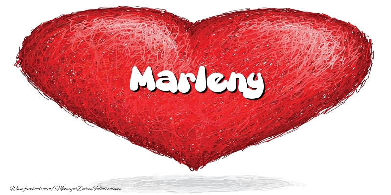 Felicitaciones de amor -  Marleny en el corazón