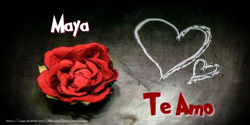 Felicitaciones de amor - Corazón & Rosas | Maya Te Amo