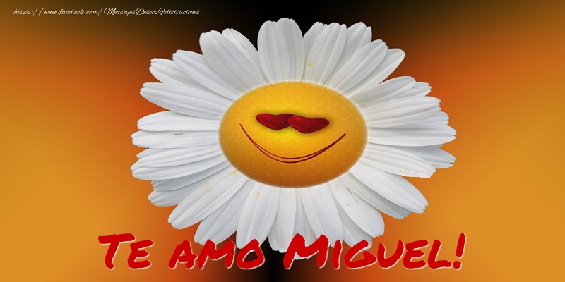 Felicitaciones de amor - Flores | Te amo Miguel!
