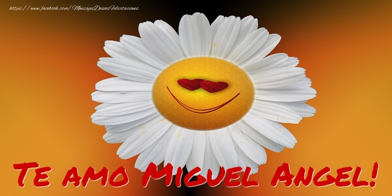 Felicitaciones de amor - Te amo Miguel Angel!