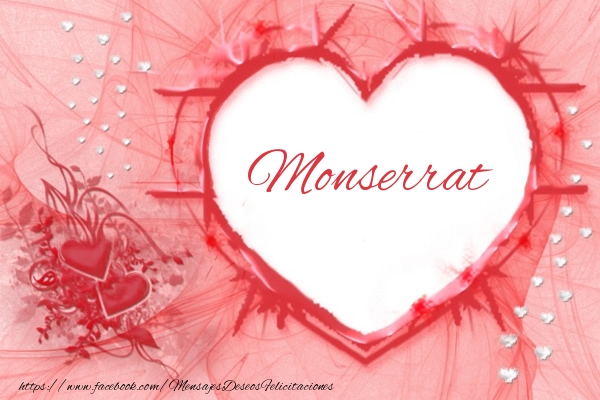 Felicitaciones de amor - Corazón | Love Monserrat