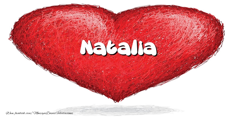  Felicitaciones de amor -  Natalia en el corazón