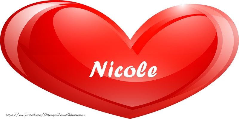 Felicitaciones de amor - Nicole en corazon!