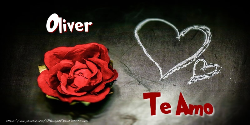 Felicitaciones de amor - Corazón & Rosas | Oliver Te Amo