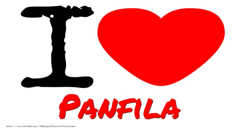Felicitaciones de amor - I Love Panfila