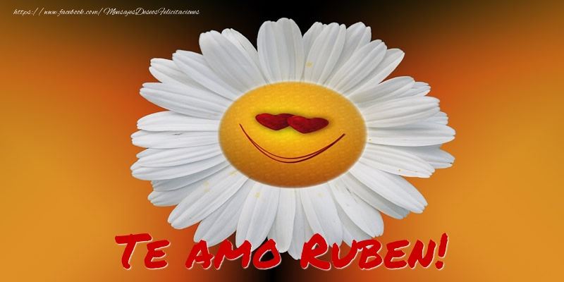 Felicitaciones de amor - Flores | Te amo Ruben!