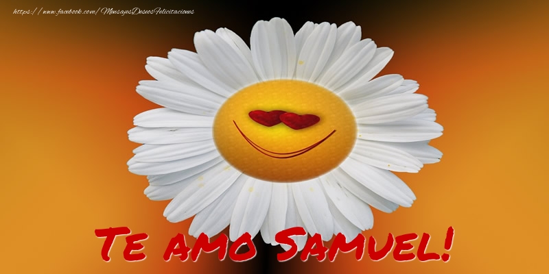 Felicitaciones de amor - Flores | Te amo Samuel!