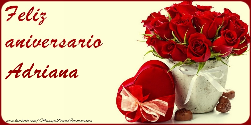Felicitaciones de aniversario - Rosas | Feliz Aniversario Adriana!