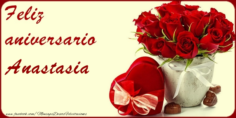 Felicitaciones de aniversario - Rosas | Feliz Aniversario Anastasia!
