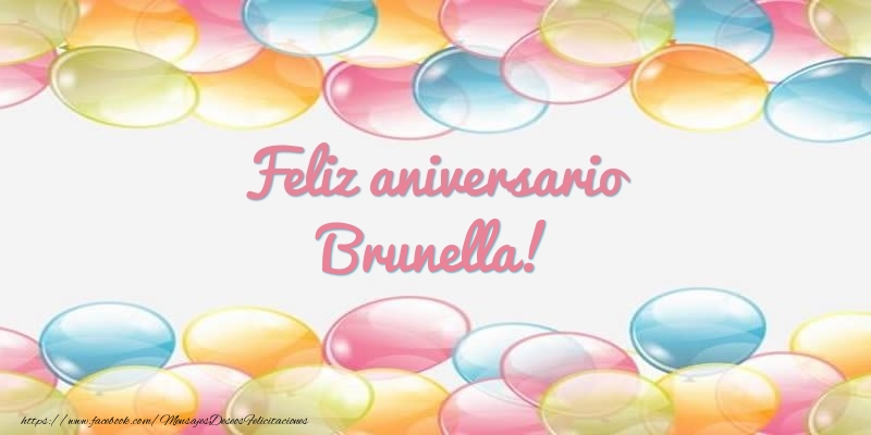 Felicitaciones de aniversario - Globos | Feliz aniversario Brunella!