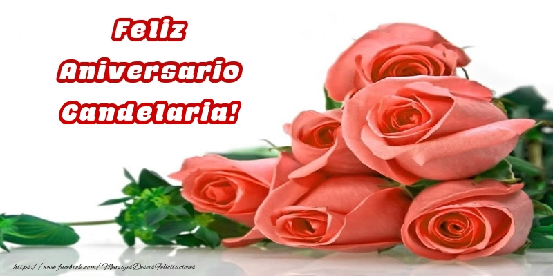 Felicitaciones de aniversario - Rosas | Feliz Aniversario Candelaria!