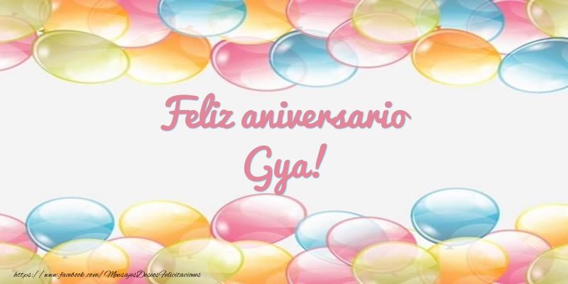 Felicitaciones de aniversario - Feliz aniversario Gya!