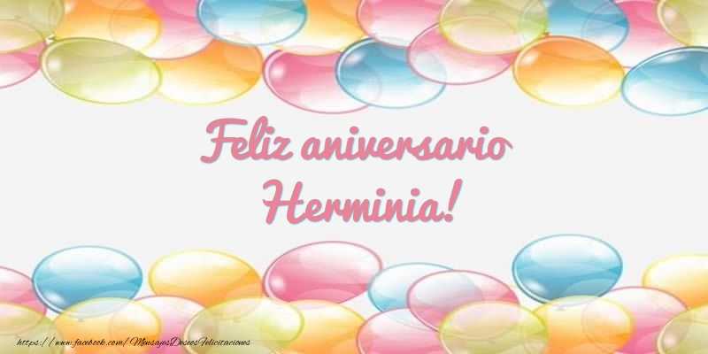 Felicitaciones de aniversario - Globos | Feliz aniversario Herminia!