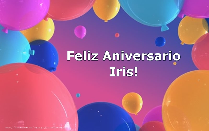 Felicitaciones de aniversario - Globos | Feliz Aniversario Iris!