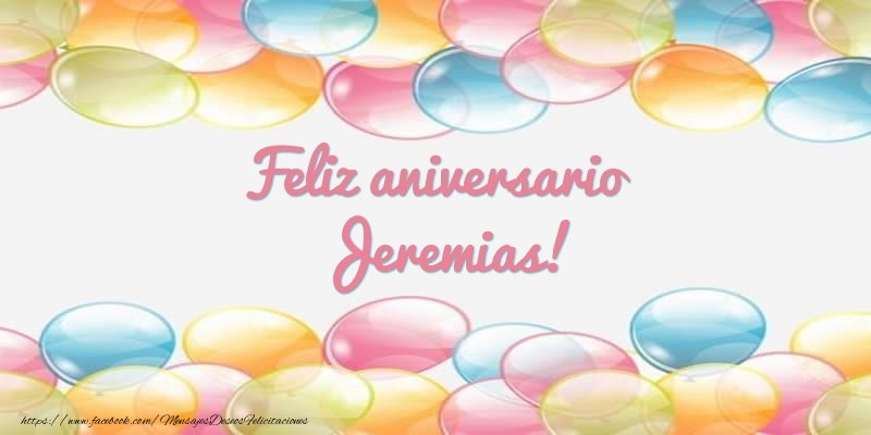 Felicitaciones de aniversario - Globos | Feliz aniversario Jeremias!