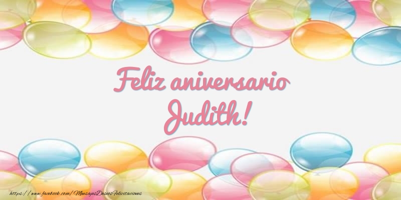 Felicitaciones de aniversario - Globos | Feliz aniversario Judith!