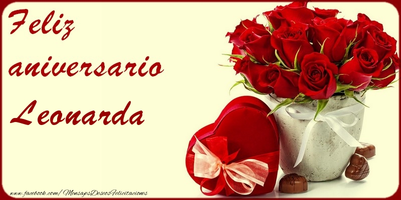 Felicitaciones de aniversario - Feliz Aniversario Leonarda!