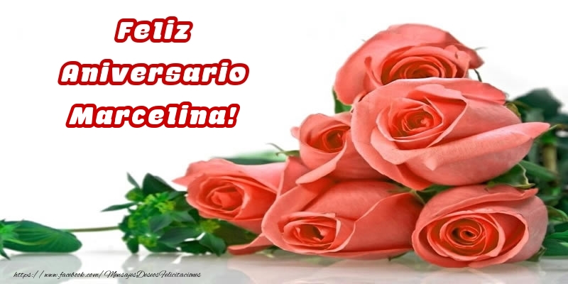 Felicitaciones de aniversario - Rosas | Feliz Aniversario Marcelina!