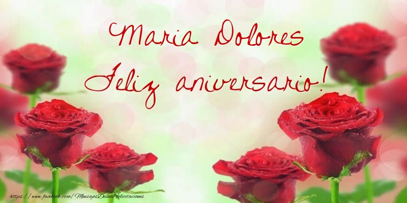 Felicitaciones de aniversario - Maria Dolores Feliz aniversario!