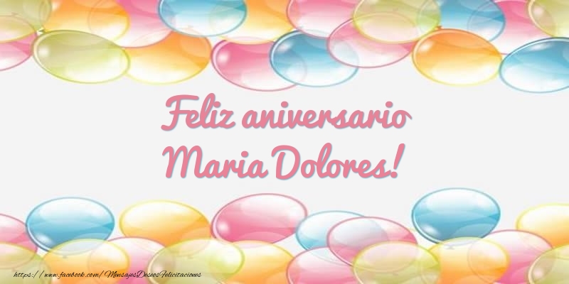 Felicitaciones de aniversario - Globos | Feliz aniversario Maria Dolores!