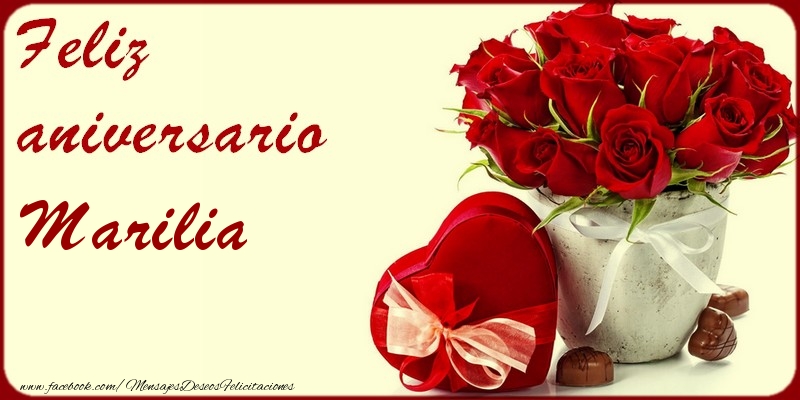 Felicitaciones de aniversario - Rosas | Feliz Aniversario Marilia!