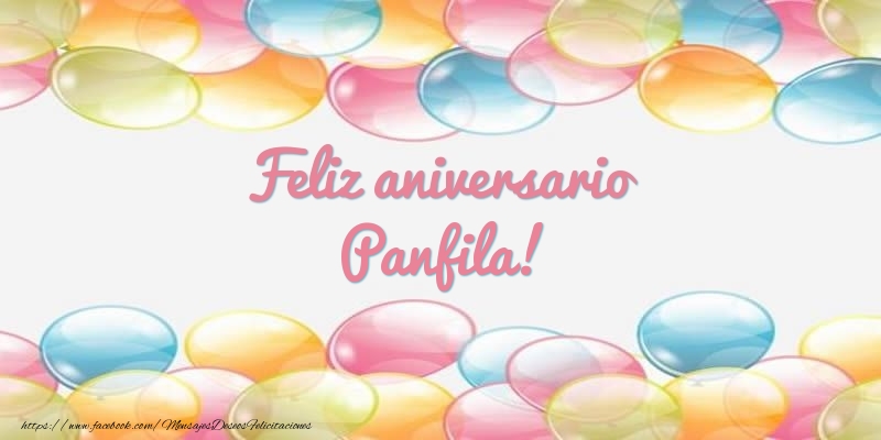 Felicitaciones de aniversario - Globos | Feliz aniversario Panfila!