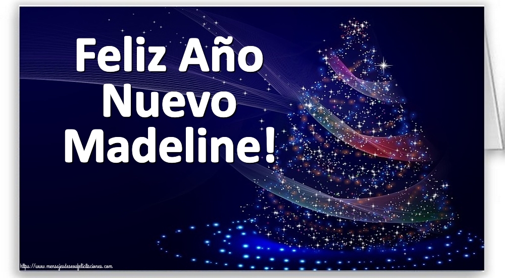 Felicitaciones de Año Nuevo - Árbol De Navidad | Feliz Año Nuevo Madeline!