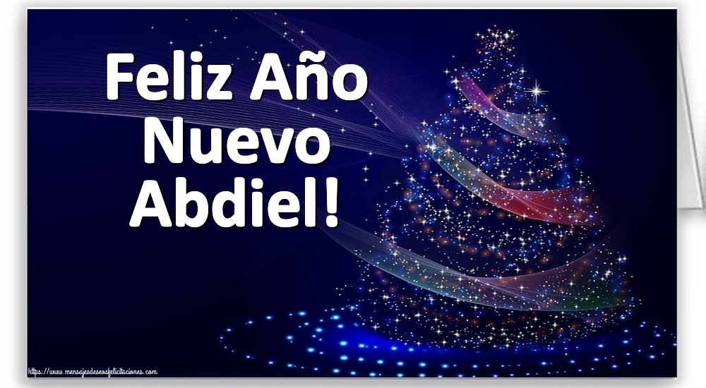 Felicitaciones de Año Nuevo - Árbol De Navidad | Feliz Año Nuevo Abdiel!