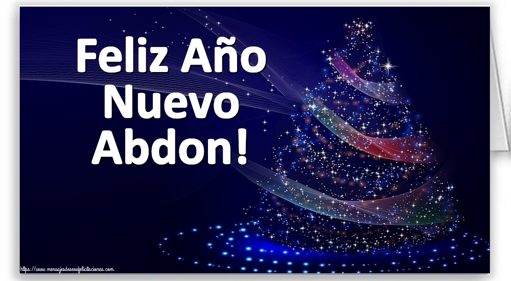 Felicitaciones de Año Nuevo - Feliz Año Nuevo Abdon!