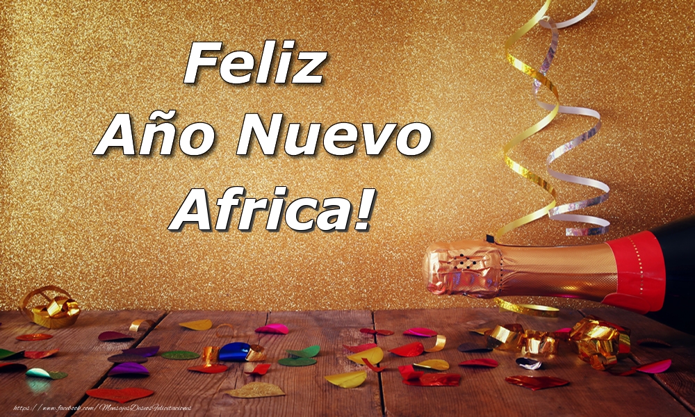 Felicitaciones de Año Nuevo - Champán | Feliz  Año Nuevo Africa!