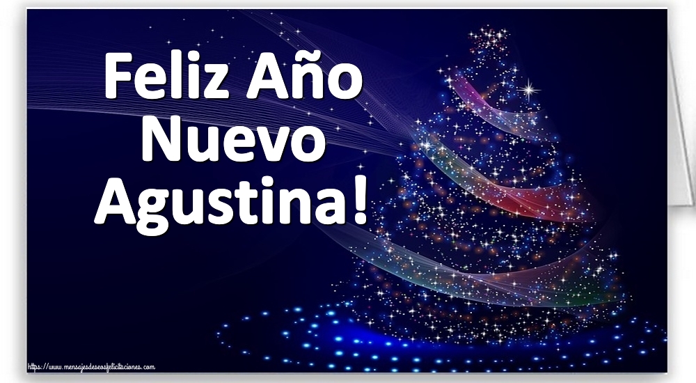 Felicitaciones de Año Nuevo - Árbol De Navidad | Feliz Año Nuevo Agustina!