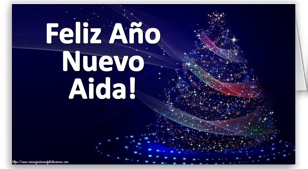 Felicitaciones de Año Nuevo - Árbol De Navidad | Feliz Año Nuevo Aida!